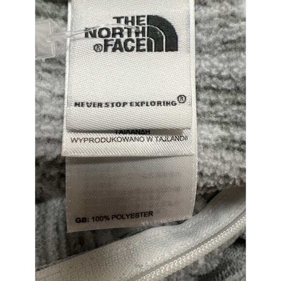 Vintage The North Face Womens Hoodie Zip Up Jacket Size Large Gray/White - Picture 8 of 10